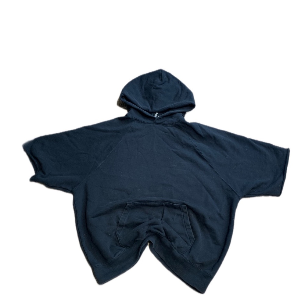 Fear of God Essentials cutoff sleeve hoodie/oversized black